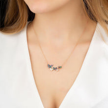 Colorful Diamond Butterfly Necklace ¥ Cute Butterfly Necklace Silver - Trending Silver Gifts