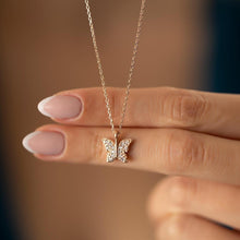 Minimalist Butterfly Pendant Necklace ¥ Butterfly Necklace Diamond - Trending Silver Gifts
