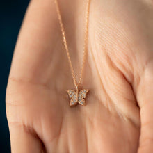 Minimalist Butterfly Pendant Necklace ¥ Butterfly Necklace Diamond - Trending Silver Gifts