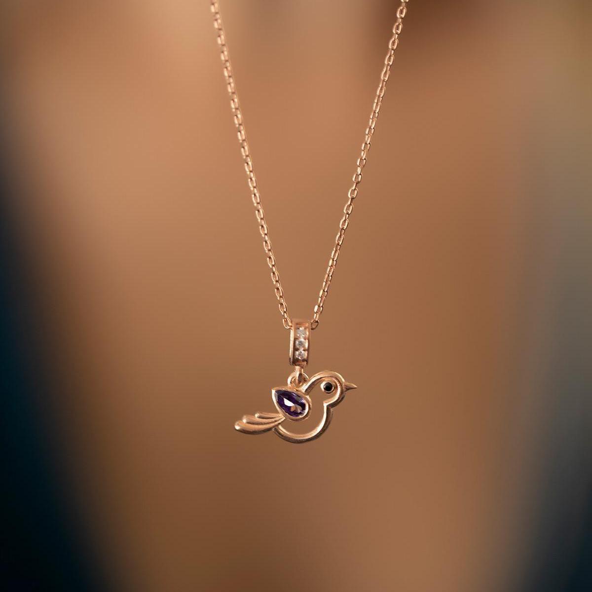 Gold Bird Necklace • Silver Sparrow Necklace • Mama Bird Necklace - Trending Silver Gifts