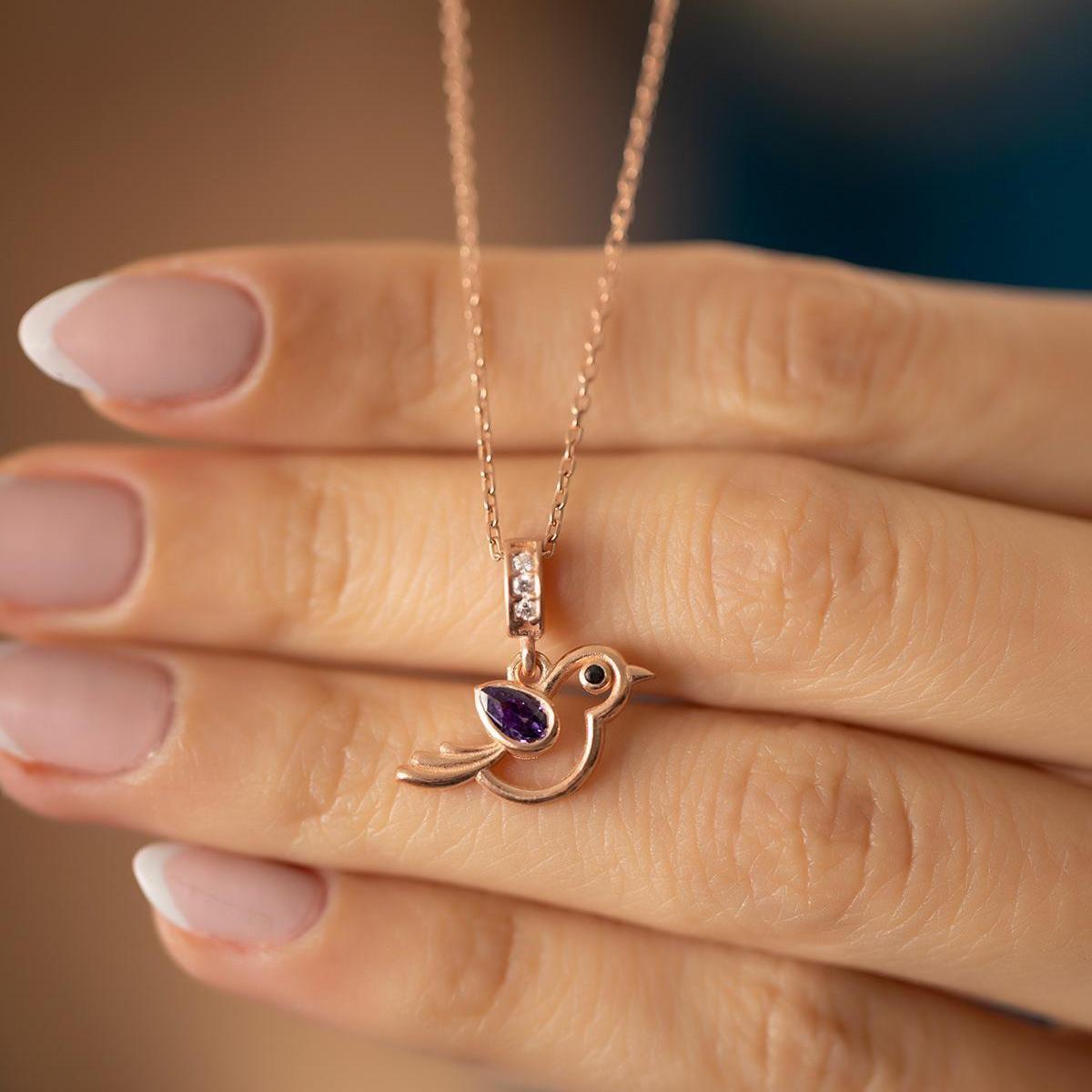 Gold Bird Necklace • Silver Sparrow Necklace • Mama Bird Necklace - Trending Silver Gifts