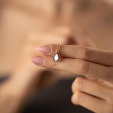 Cz Diamond Drop Pendant Necklace ¥ Black Zirconia Necklace - Trending Silver Gifts