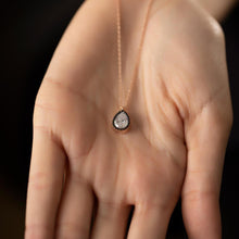 Cz Diamond Drop Pendant Necklace ¥ Black Zirconia Necklace - Trending Silver Gifts