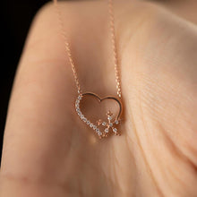 Heart Necklace Diamond ¥ Snowflake Necklace Diamond ¥ 925 Cz Necklace - Trending Silver Gifts