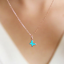 Blue Butterfly Necklace ¥ Butterfly Necklace Silver ¥ Gift For Her - Trending Silver Gifts