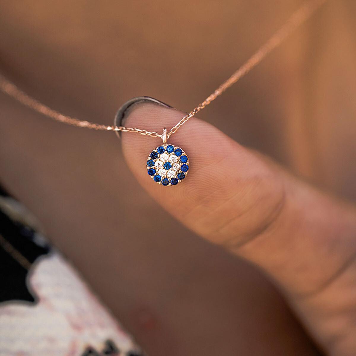Real Evil Eye Necklace • Evil Eye Necklace Gold • Eye Evil Necklace - Trending Silver Gifts