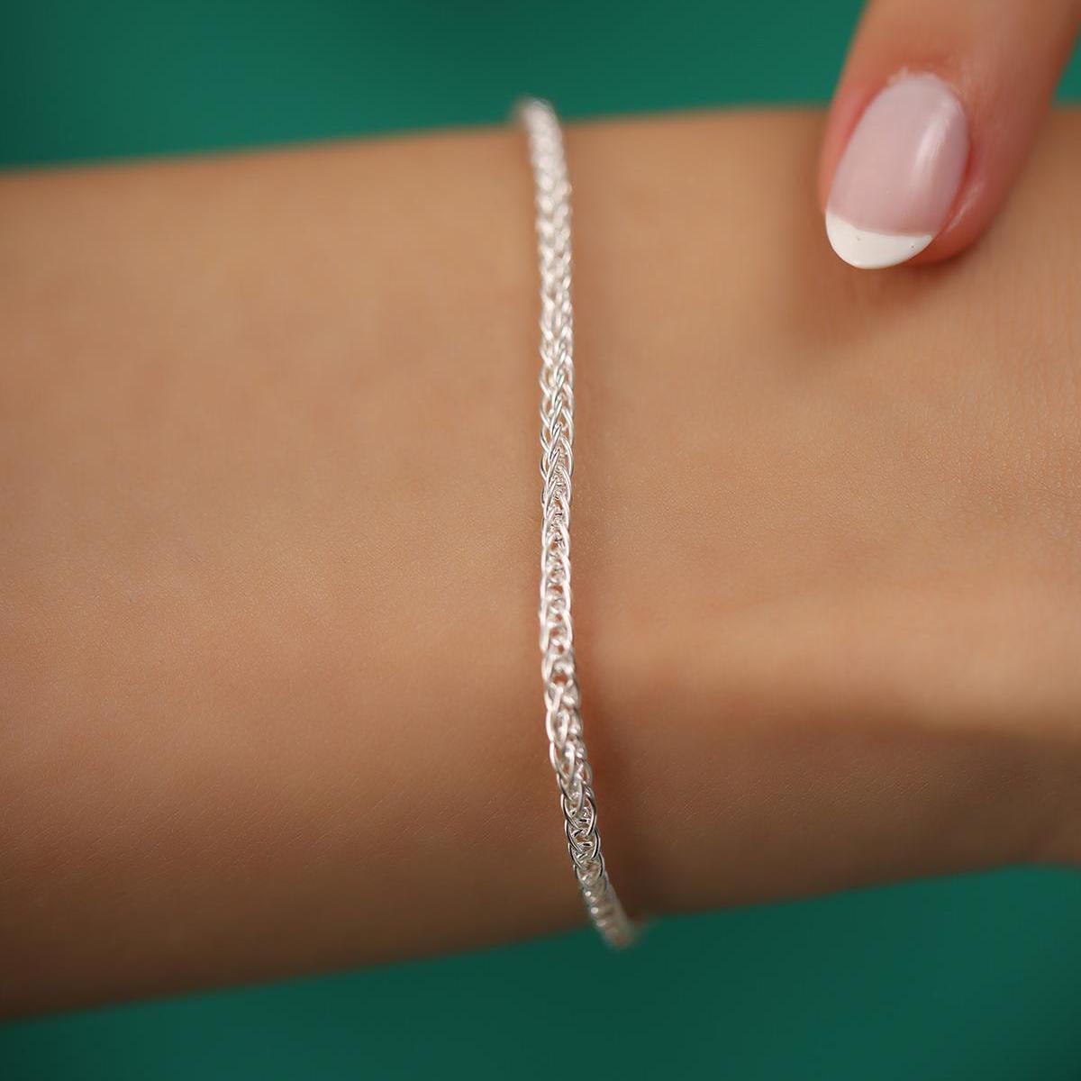 Italian Chain Silver Bracelet • Diamond Tennis Bracelet - Trending Silver Gifts