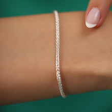 Italian Chain Silver Bracelet ¥ Diamond Tennis Bracelet - Trending Silver Gifts