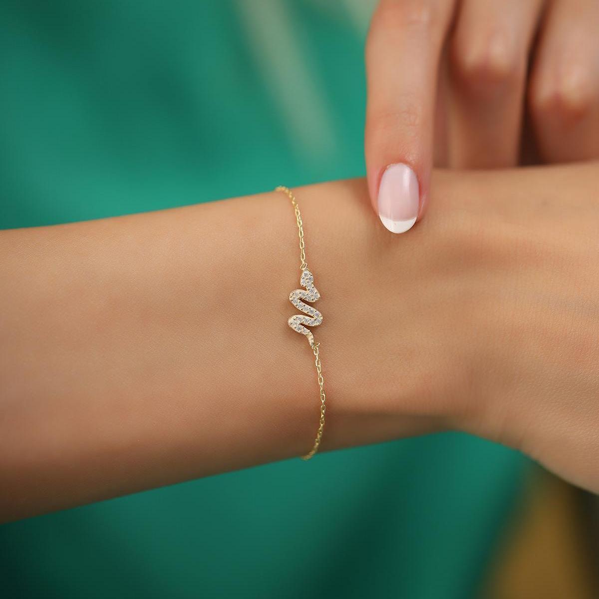 Gold Snake Bracelet • 18k Gold Serpent Bracelet • Snake Jewelry - Trending Silver Gifts