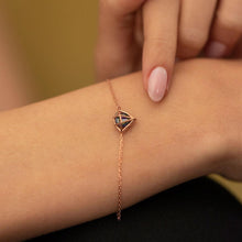 Black Diamond Rose Bracelet ¥ Italian Design Black Zircon Bracelet - Trending Silver Gifts