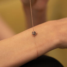 Black Diamond Rose Bracelet ¥ Italian Design Black Zircon Bracelet - Trending Silver Gifts