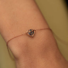 Black Diamond Rose Bracelet ¥ Italian Design Black Zircon Bracelet - Trending Silver Gifts