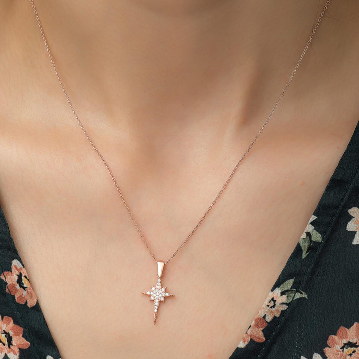 Tiny North Star Necklace • Northern Star Necklace • Tiny Necklace Gold - Trending Silver Gifts