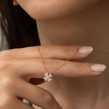 Tiny Four Leaf Clover Necklace ¥ Minimalist Lucky Clover Necklace - Trending Silver Gifts