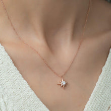 North Star Solitaire Necklace ¥ Solitaire Diamond North Star Necklace - Trending Silver Gifts