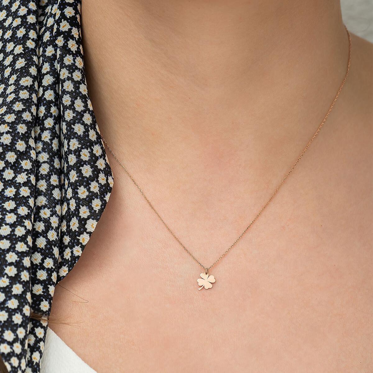 Four Leaf Clover Necklace • Clover Necklace Gold • Gift For Girlfriend - Trending Silver Gifts