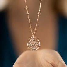 Rose Gold Satellite Necklace ¥ Sri Yantra Pendant Rose Gold - Trending Silver Gifts