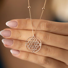 Rose Gold Satellite Necklace ¥ Sri Yantra Pendant Rose Gold - Trending Silver Gifts