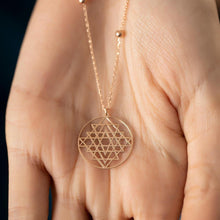 Rose Gold Satellite Necklace ¥ Sri Yantra Pendant Rose Gold - Trending Silver Gifts