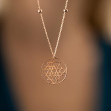 Rose Gold Satellite Necklace ¥ Sri Yantra Pendant Rose Gold - Trending Silver Gifts