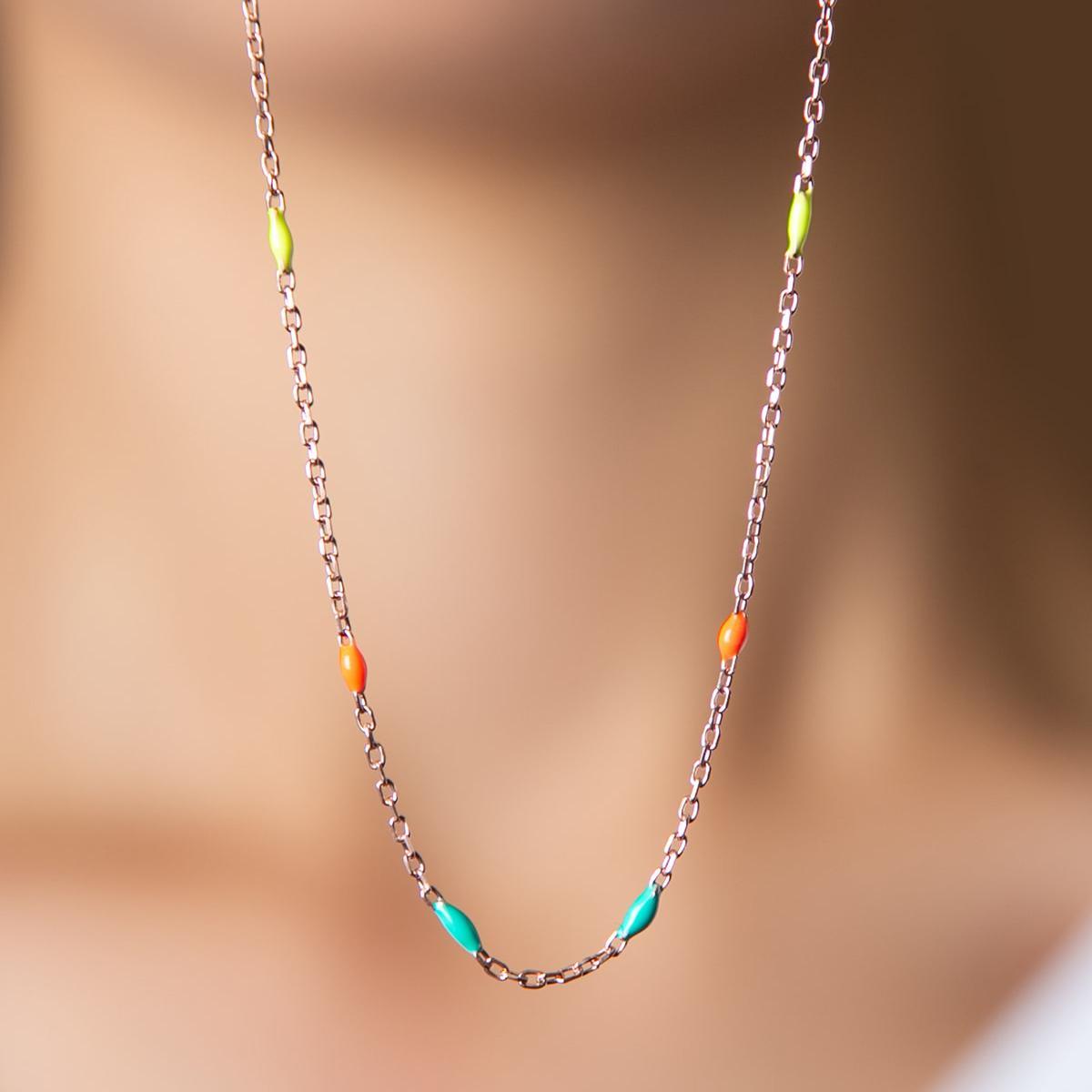 Colorful Satellite Necklace Gold ¥ Rose Gold Satellite Necklace - Trending Silver Gifts