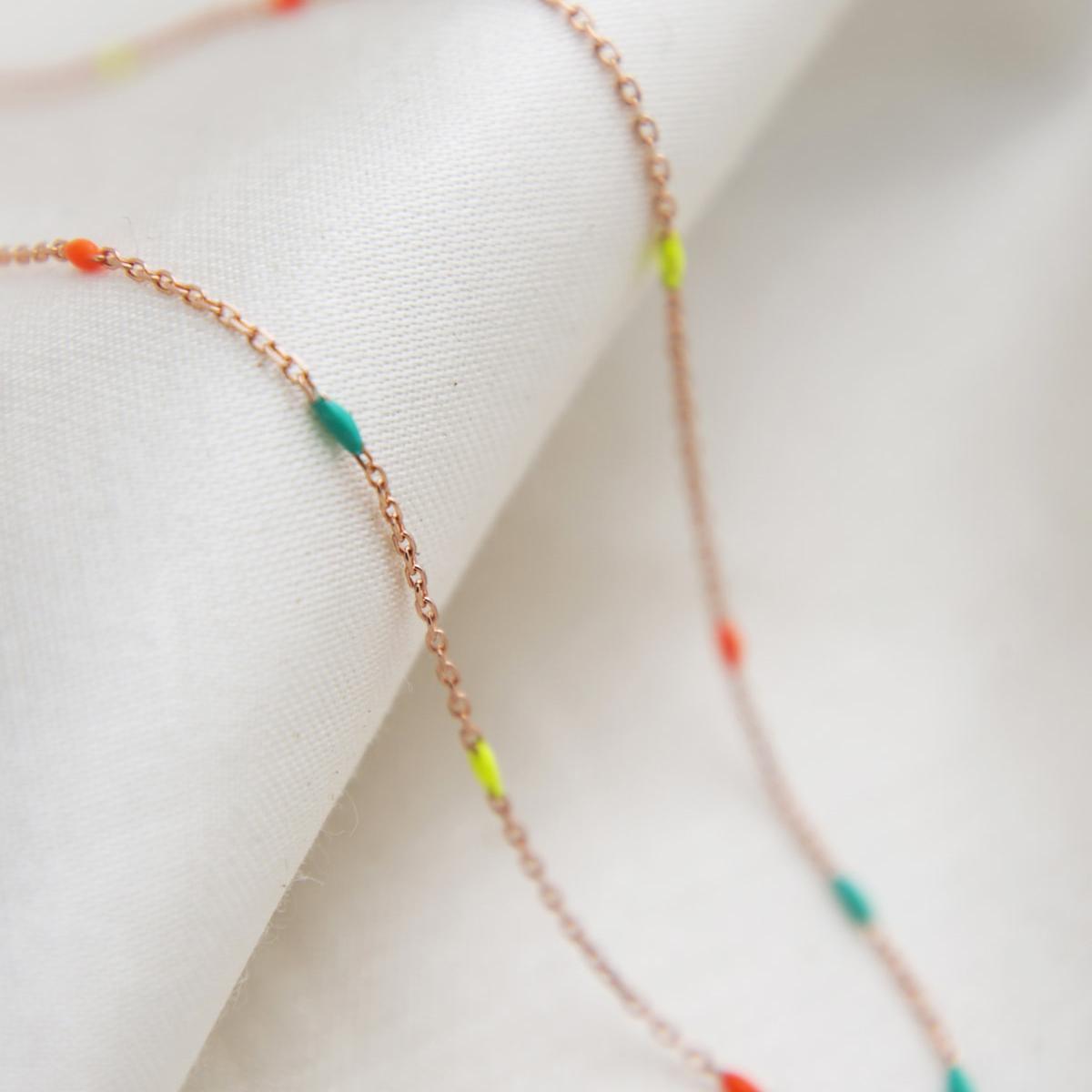 Colorful Satellite Necklace Gold • Rose Gold Satellite Necklace - Trending Silver Gifts
