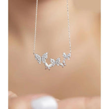 Dainty Diamond Butterfly Necklace ¥ Cute Butterfly Necklace Silver - Trending Silver Gifts