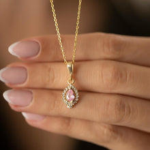 October Birthstone Necklace Gold ¥ Tourmaline Birthstone Necklace - Trending Silver Gifts