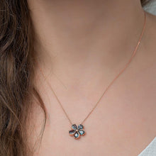 Mystic Topaz Diamond Flower Necklace ¥ November Birthstone Necklace - Trending Silver Gifts