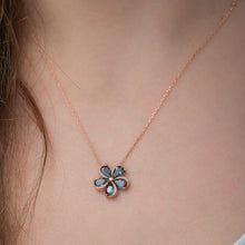 Mystic Topaz Diamond Flower Necklace ¥ November Birthstone Necklace - Trending Silver Gifts