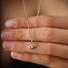 Eye Necklace Silver ¥ Diamond Evil Eye Necklace ¥ Protection Pendant - Trending Silver Gifts
