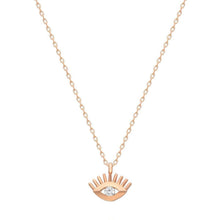 Eye Necklace Silver ¥ Diamond Evil Eye Necklace ¥ Protection Pendant - Trending Silver Gifts