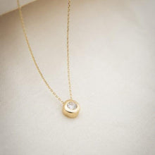 Floating Diamond Solitaire Necklace ¥ April Birthstone Necklace - Trending Silver Gifts