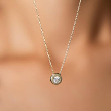 Floating Diamond Solitaire Necklace ¥ April Birthstone Necklace - Trending Silver Gifts
