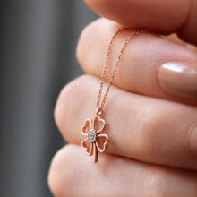 Clover Diamond Necklace ¥ Four Leaf Clover Solitaire Necklace - Trending Silver Gifts