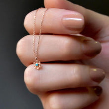 Daisy Flower Necklace ¥ Turquoise Gold Necklace ¥ Gold Flower Necklace - Trending Silver Gifts