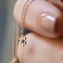 Daisy Flower Necklace ¥ Turquoise Gold Necklace ¥ Gold Flower Necklace - Trending Silver Gifts