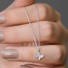 Diamond Butterfly Necklace ¥ Best Minimalist Necklace ¥ Tiny Butterfly - Trending Silver Gifts