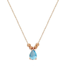 Aquamarine Birthstone Necklace ¥ Mothers Birthstone Necklace - Trending Silver Gifts