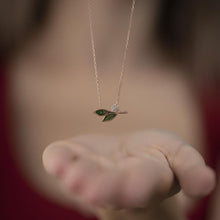 Leaf Pendant Solitaire Necklace ¥ April Birthstone Leaf Necklace - Trending Silver Gifts