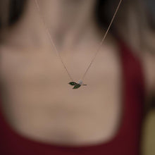 Leaf Pendant Solitaire Necklace ¥ April Birthstone Leaf Necklace - Trending Silver Gifts