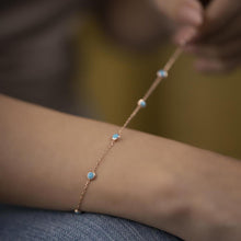 Gold Turquoise Bracelet ¥ Bridesmaid Gift For Wedding ¥ Gift For Wife - Trending Silver Gifts