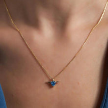 Aquamarine Heart Pendant Necklace ¥ Heart Shaped Aquamarine Necklace - Trending Silver Gifts