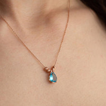 March Birthstone Necklace ¥ Aquamarine Necklace Silver ¥ Gift For Her - Trending Silver Gifts