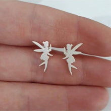 Tinkerbell Stud Earrings ¥ Betsey Johnson Fairy 925K Silver Earrings - Trending Silver Gifts