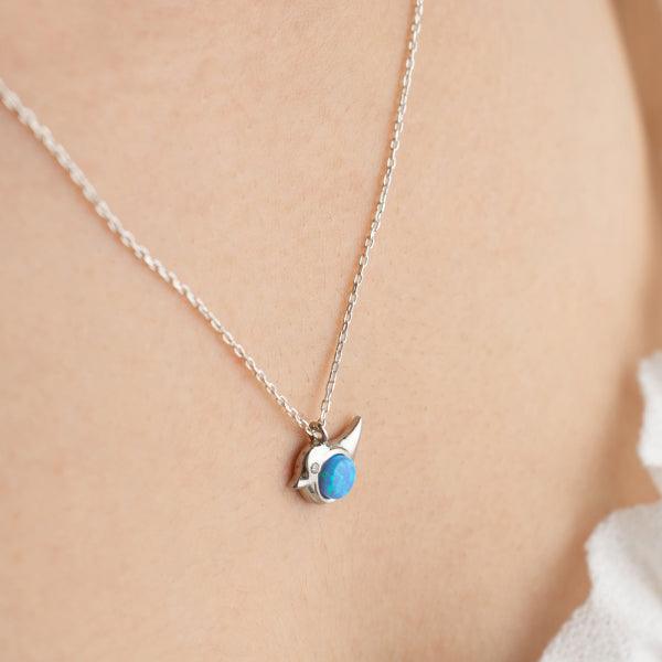 Bird Necklace Silver • Blue Bird Necklace • Bird Pendant Necklace - Trending Silver Gifts