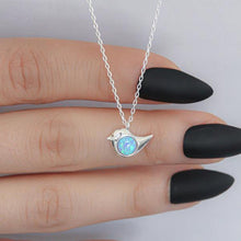 Bird Necklace Silver ¥ Blue Bird Necklace ¥ Bird Pendant Necklace - Trending Silver Gifts