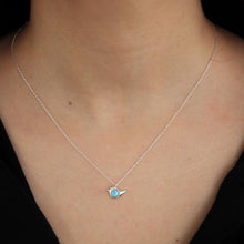 Bird Necklace Silver ¥ Blue Bird Necklace ¥ Bird Pendant Necklace - Trending Silver Gifts