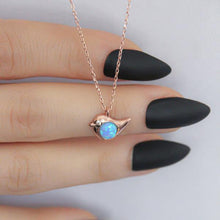 Bird Necklace Silver ¥ Blue Bird Necklace ¥ Bird Pendant Necklace - Trending Silver Gifts