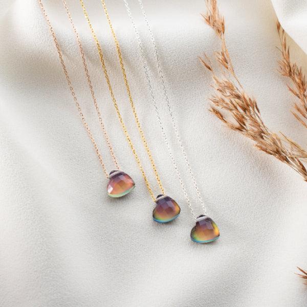 Mood Necklace Heart • Real Mood Necklace • Mood Changing Necklace - Trending Silver Gifts